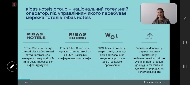Майбутні фахівці сфери гостинності знайомляться з діяльністю вітчизняної готельної мережі Ribas Hotels Group