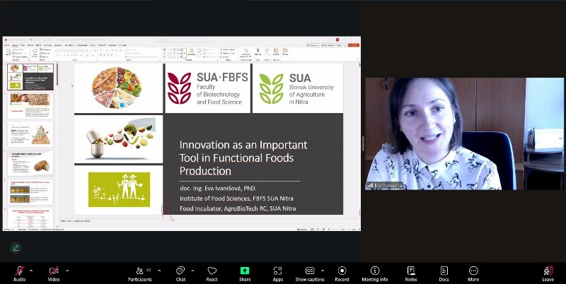 Інновації у виробництві функціональних продуктів харчування презентувала нашим студентам словацька науковиця