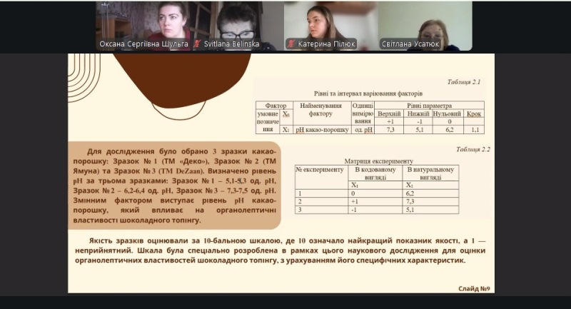 Святкова подія на кафедрі експертизи харчових продуктів