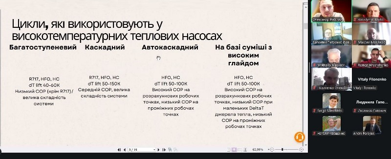 Науковий семінар на кафедрі теплоенергетики та холодильної техніки